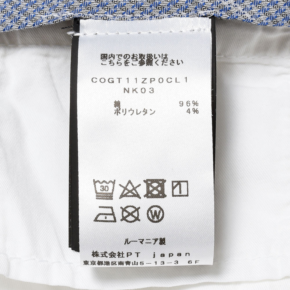 PT TORINO ピーティー トリノ 4シーズン コットン ストレッチ ツイル ガーメントダイ 1プリーツ パンツ GENTLEMAN FIT