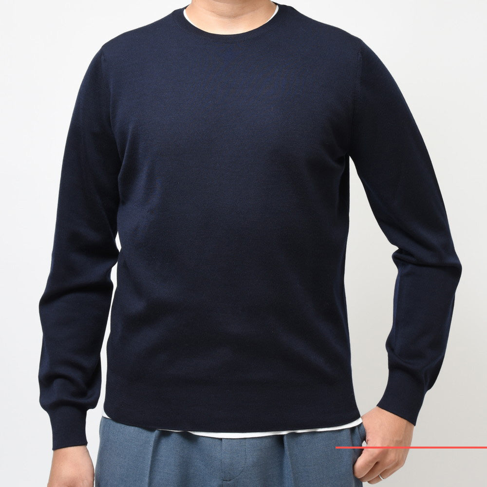 MANRICO CASHMERE(マンリコ カシミア) スーパーカシミアクルーネックニット MS001