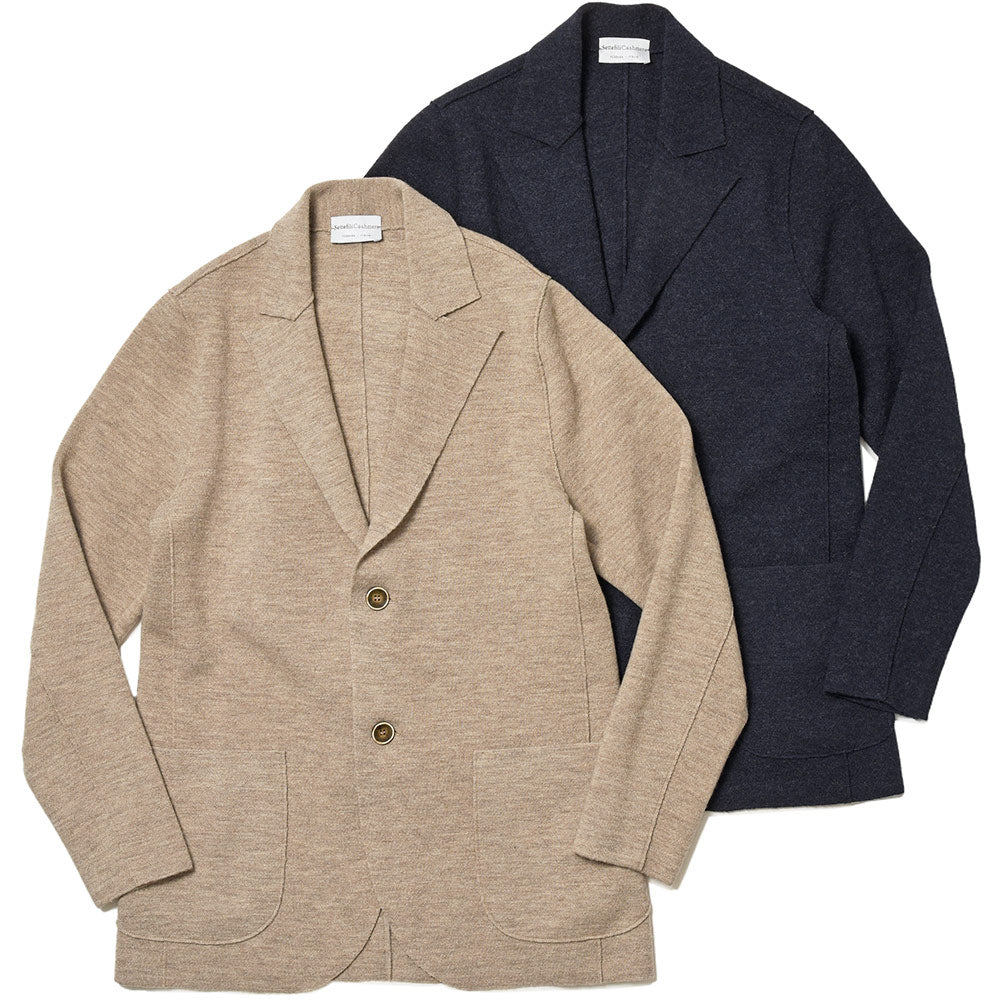 Settefili Cashmere セッテフィーリ カシミア メリノウール ミラノリブ ニットジャケット