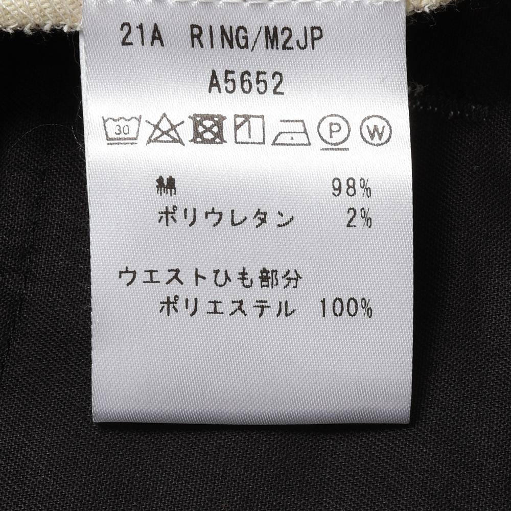 giab's ARCHIVIO ジャブスアルキヴィオ ring別注MASACCIO マサッチョ コットンツイル ストレッチ 1プリーツ パンツ A5652