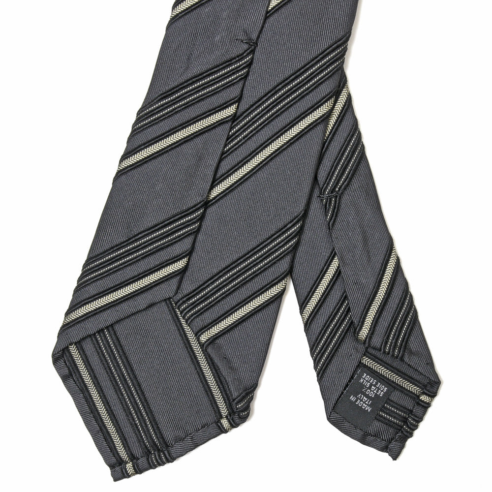 Atto Vannucci(アット ヴァンヌッチ) シルクレップ×ステッチストライプスフォデラートタイ 2sf-60231