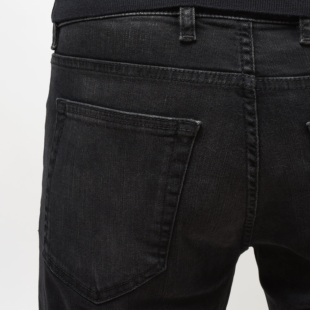 PT TORINO DENIM ピーティートリノデニム コットンレーヨンポリエステル ストレッチ ウォッシュド ブラックデニムパンツ SWING/SUPERSLIM FIT