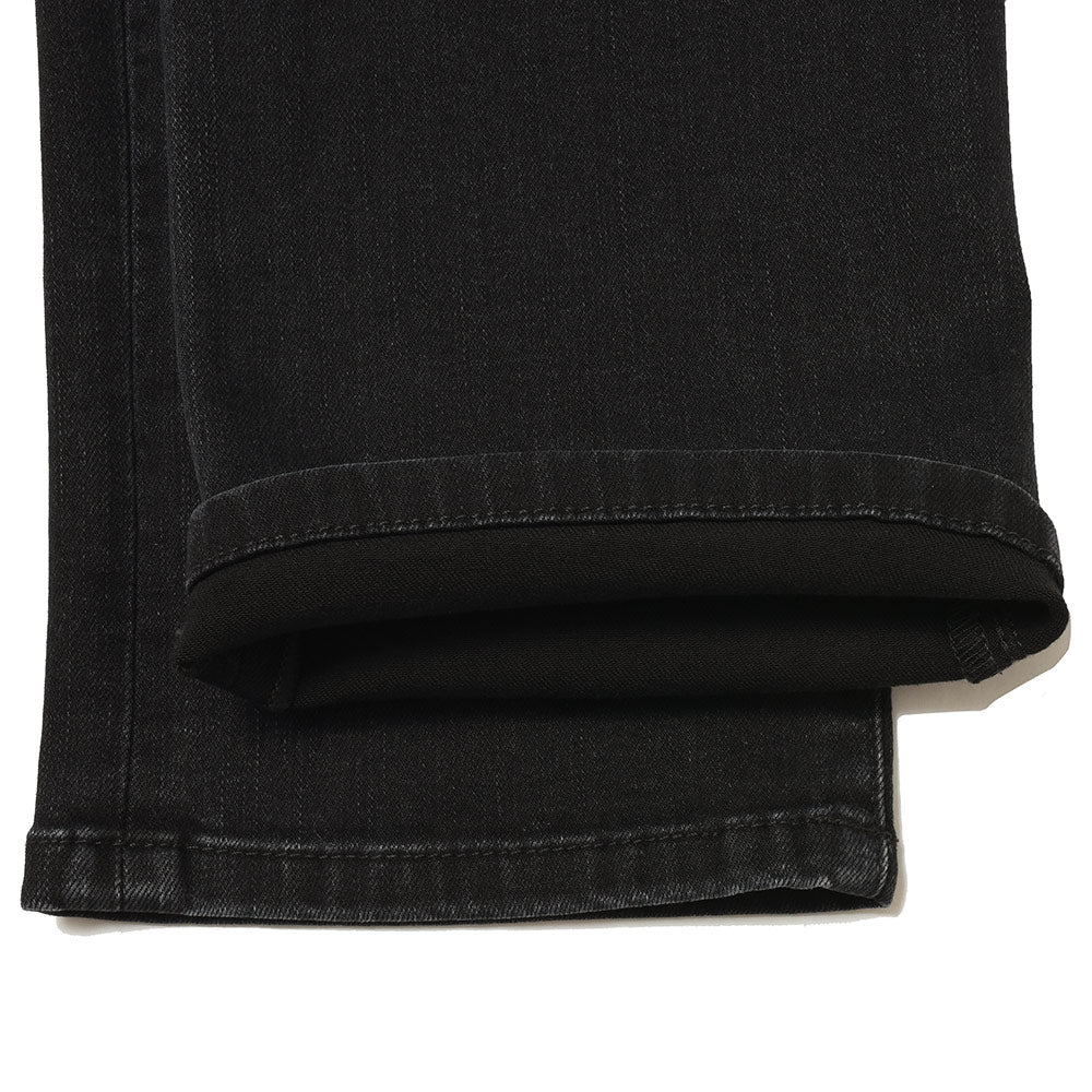 PT TORINO DENIM ピーティートリノデニム コットンレーヨンポリエステル ストレッチ ウォッシュド ブラックデニムパンツ SWING/SUPERSLIM FIT