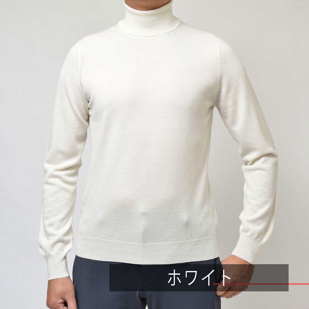 GRAN SASSO(グランサッソ) 12ゲージウールソリッドタートルネックニット 55157/14290