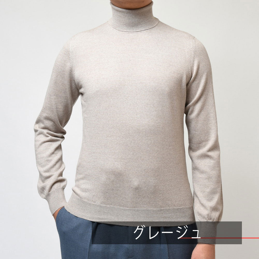 GRAN SASSO(グランサッソ) 12ゲージウールソリッドタートルネックニット 55157/14290