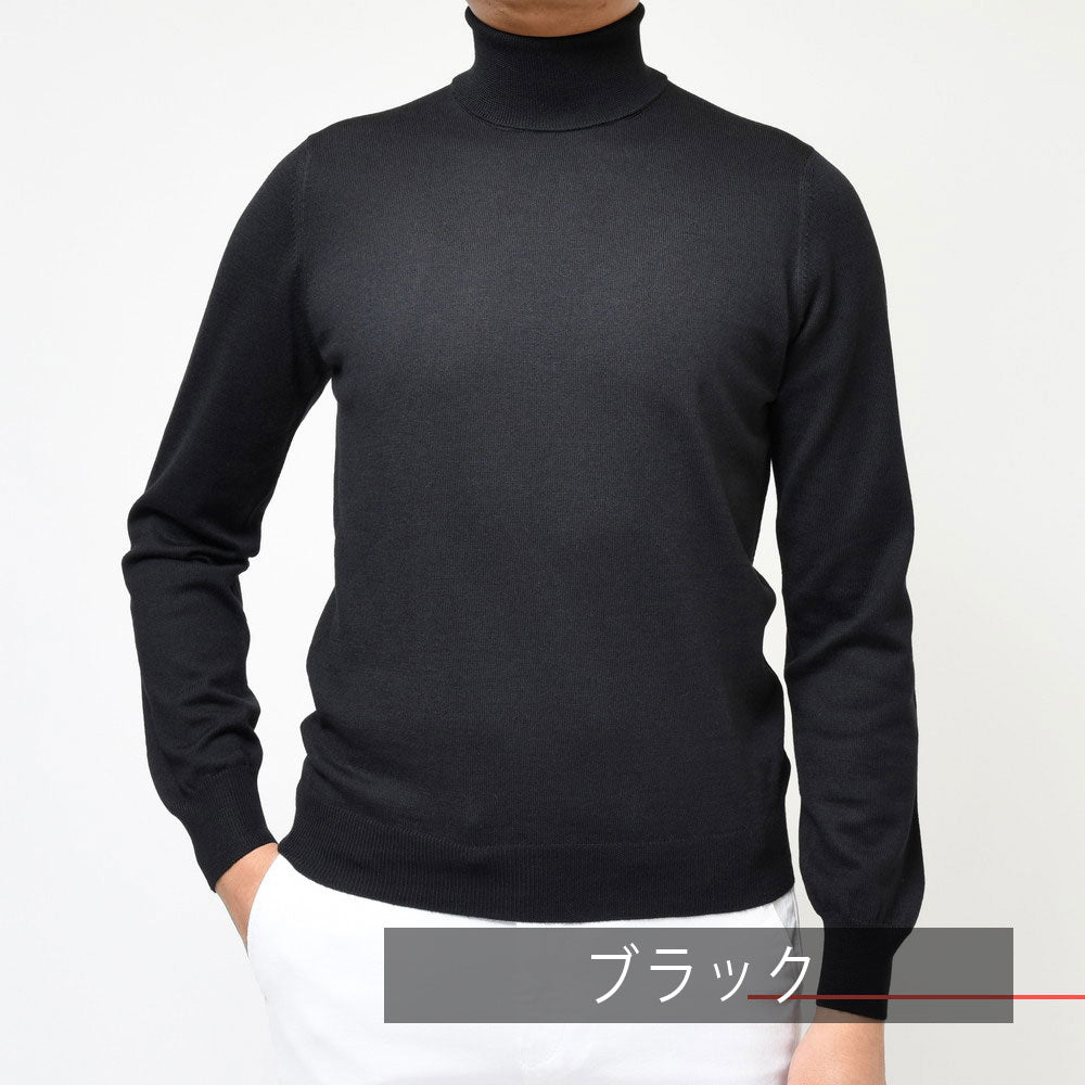 GRAN SASSO(グランサッソ) 12ゲージウールソリッドタートルネックニット 55157/14290
