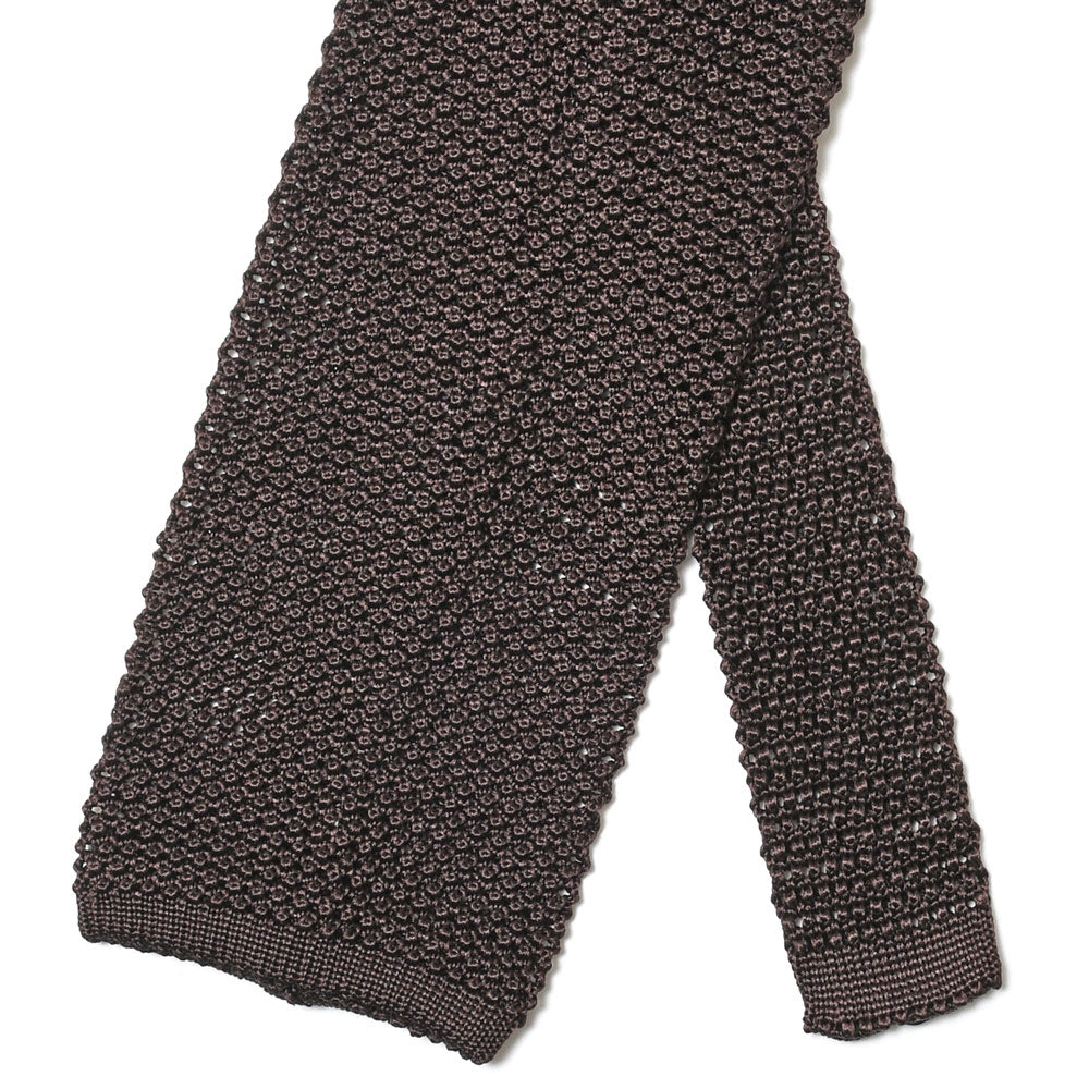 Atto Vannucci(アット ヴァンヌッチ) シルクジャガードソリッドニットタイ Tricot