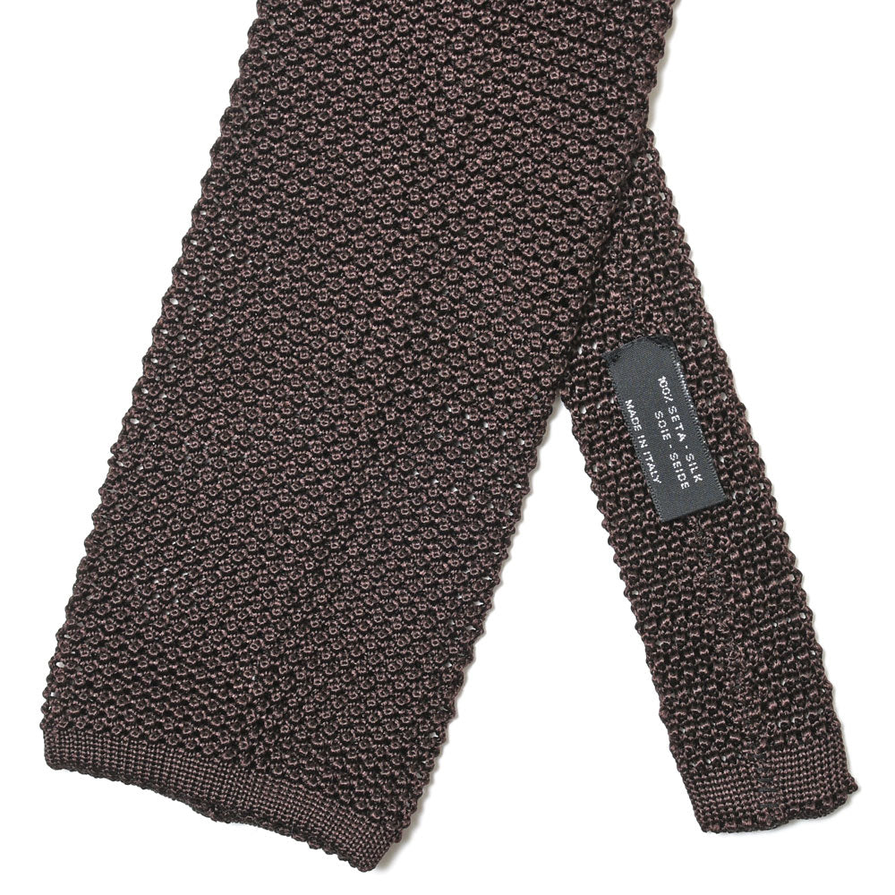 Atto Vannucci(アット ヴァンヌッチ) シルクジャガードソリッドニットタイ Tricot