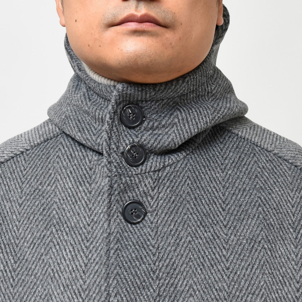 Solleciti(ソレシティ) ポリエステルヘリンボーンフーデッドコート FSM0C3033040