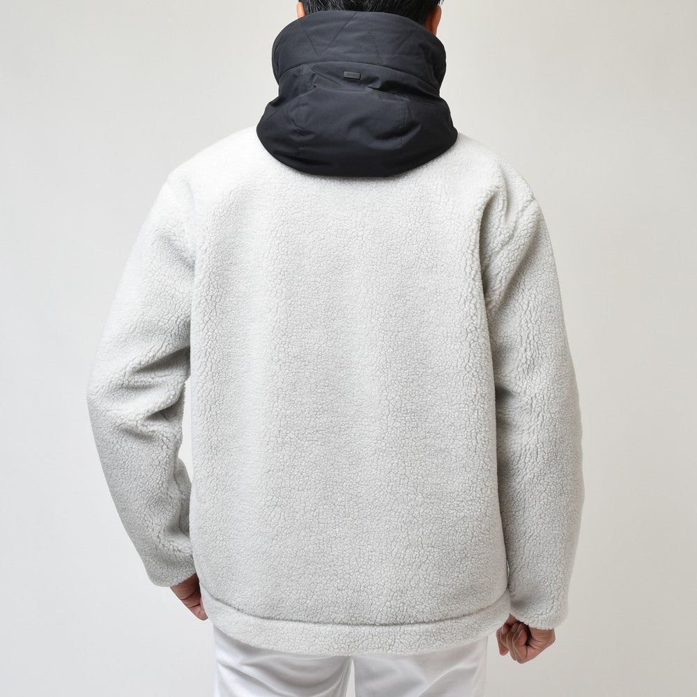 HERNO(ヘルノ) Laminarラミナー ポリエステルボアジップフーディーブルゾン GI00118UL-12804