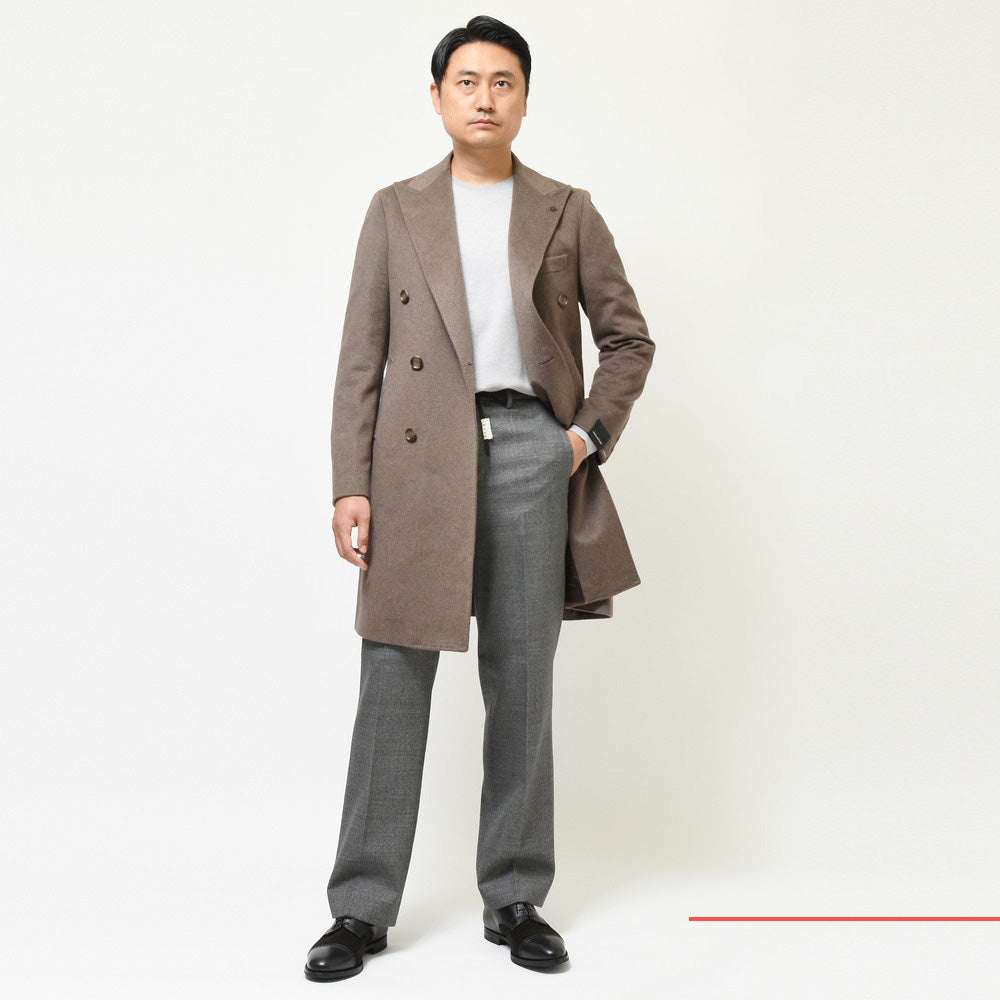 TAGLIATORE(タリアトーレ) カシミアフランネルダブルチェスターフィールドコート C-GUJI10X/220001