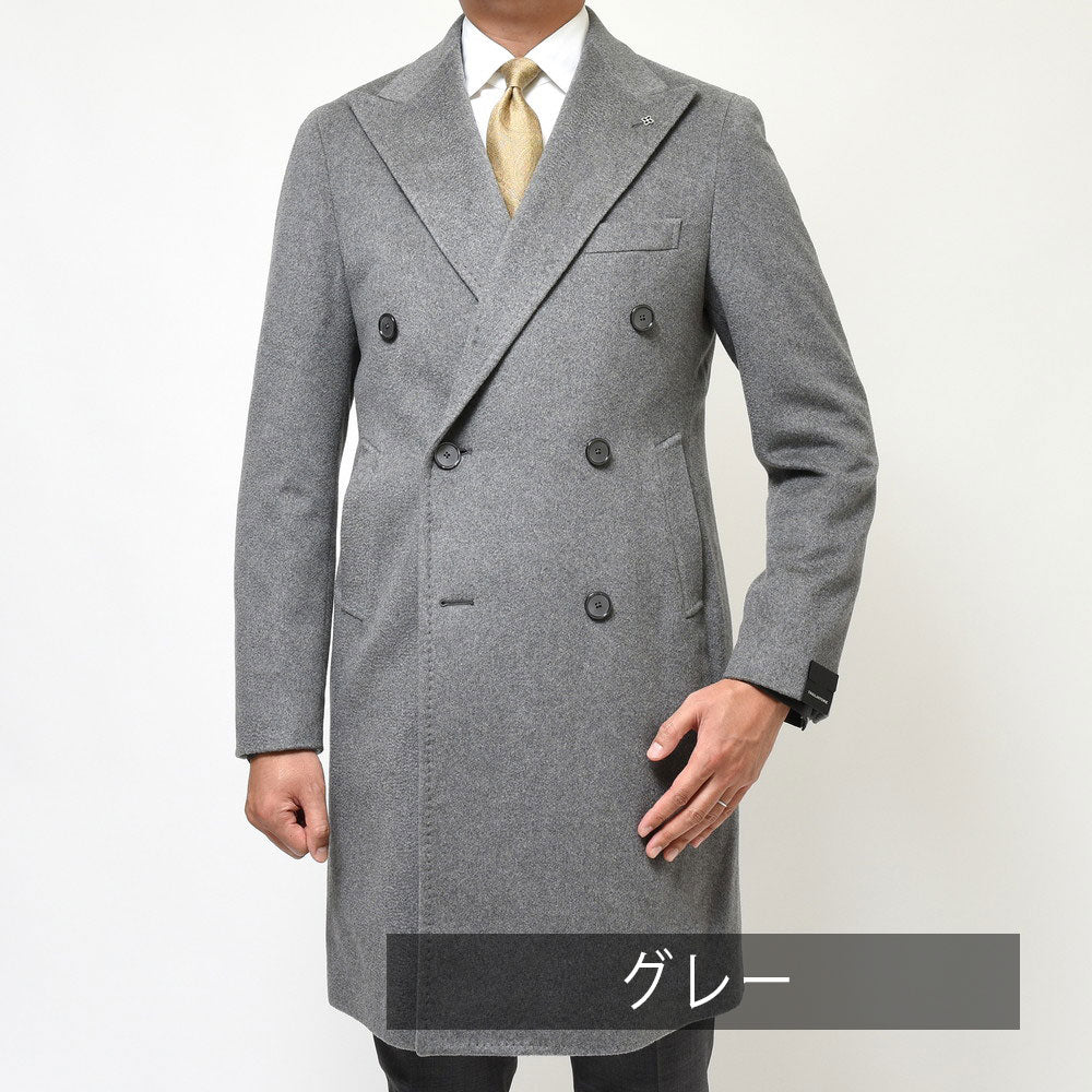 TAGLIATORE(タリアトーレ) カシミアフランネルダブルチェスターフィールドコート C-GUJI10X/220001