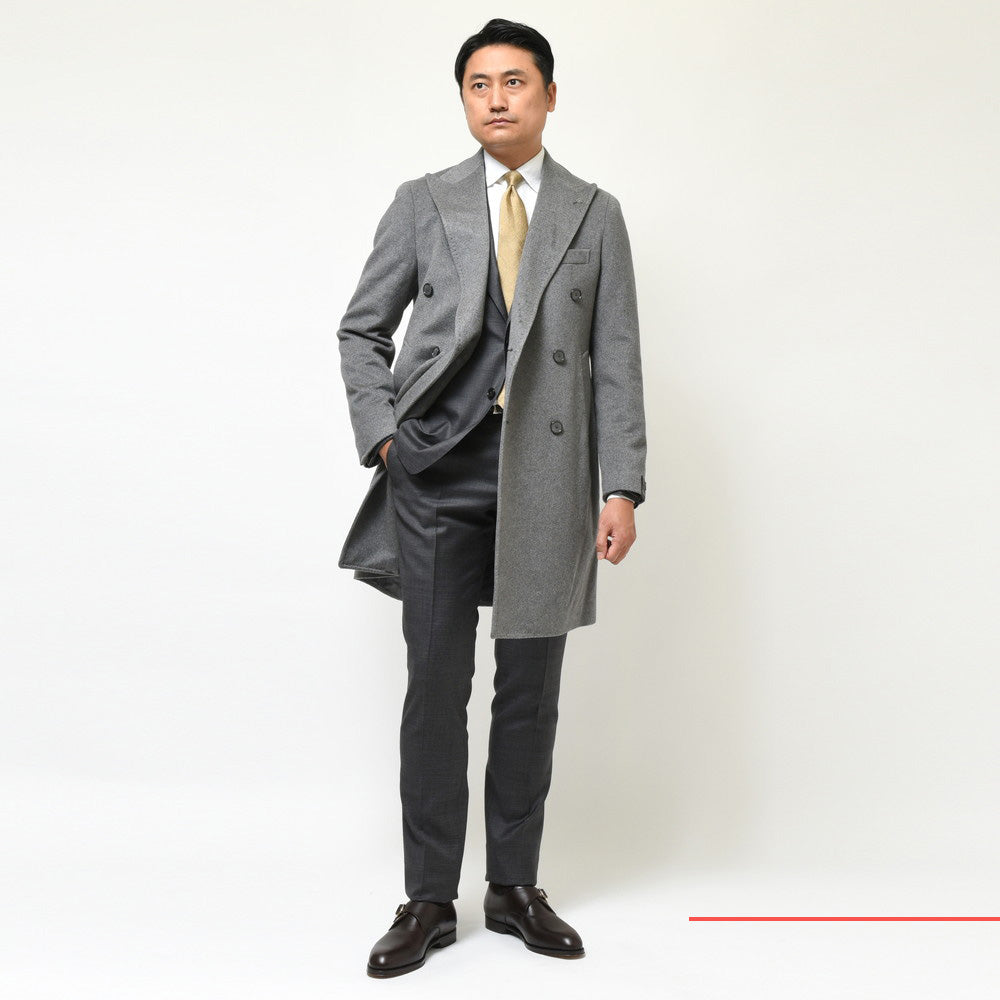 TAGLIATORE(タリアトーレ) カシミアフランネルダブルチェスターフィールドコート C-GUJI10X/220001
