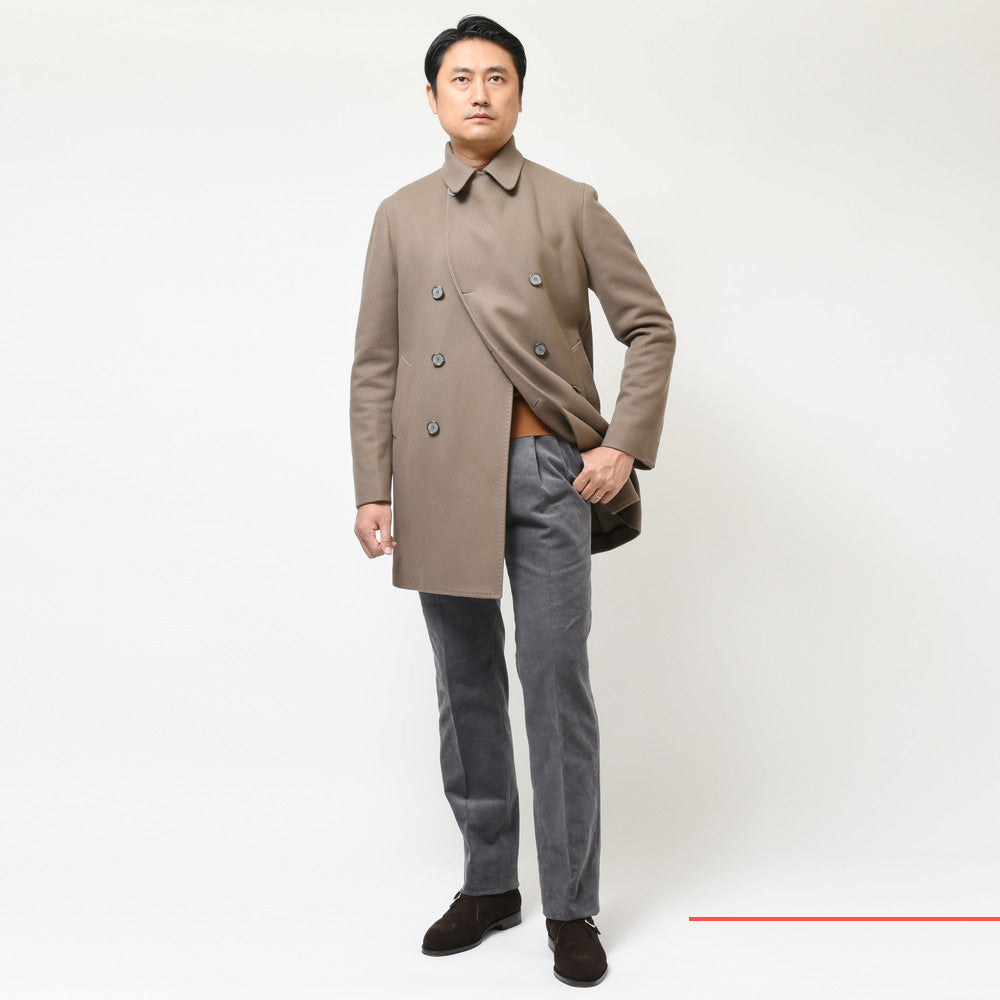 TAGLIATORE(タリアトーレ) ウールナイロンカシミアフランネルソリッドピーコート C-STEPHAN/770065