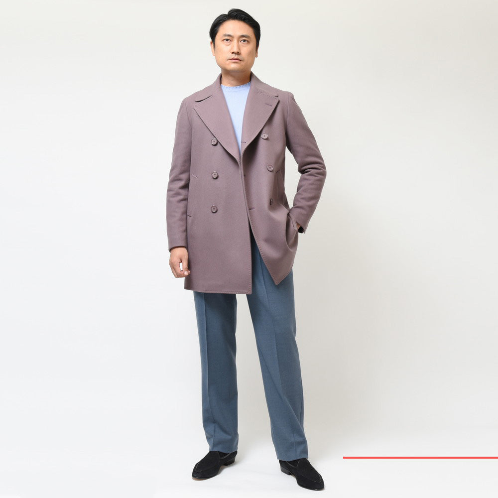 TAGLIATORE(タリアトーレ) ウールナイロンカシミアフランネルソリッドピーコート C-STEPHAN/770065