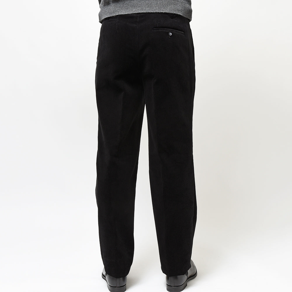 Fumiya Hirano THE TROUSERS フミヤヒラノトラウザーズ Brisbane Moss コットン コーデュロイ サイドアジャスター 2インプリーツ ドレスパンツ REGENT