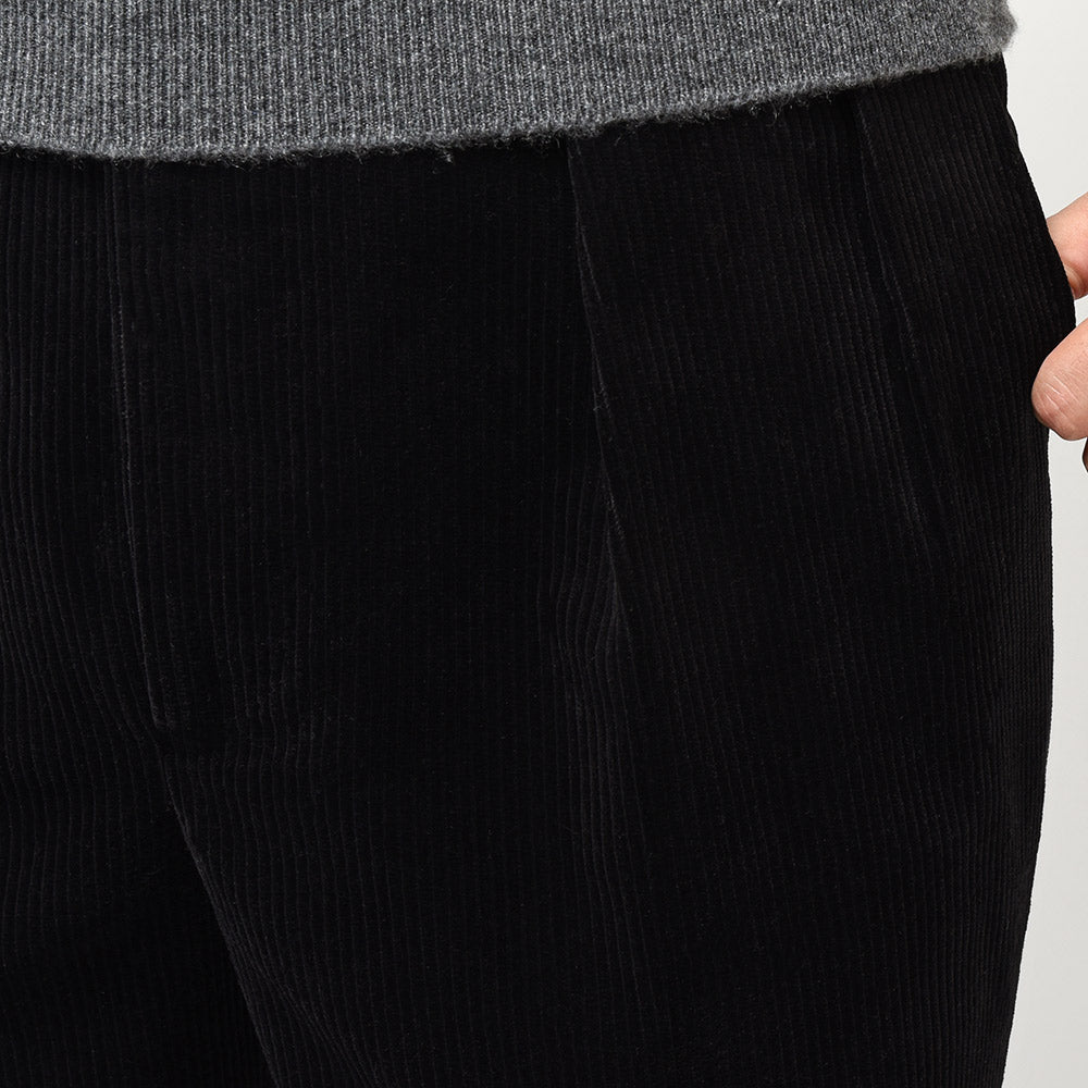 Fumiya Hirano THE TROUSERS フミヤヒラノトラウザーズ Brisbane Moss コットン コーデュロイ サイドアジャスター 2インプリーツ ドレスパンツ REGENT
