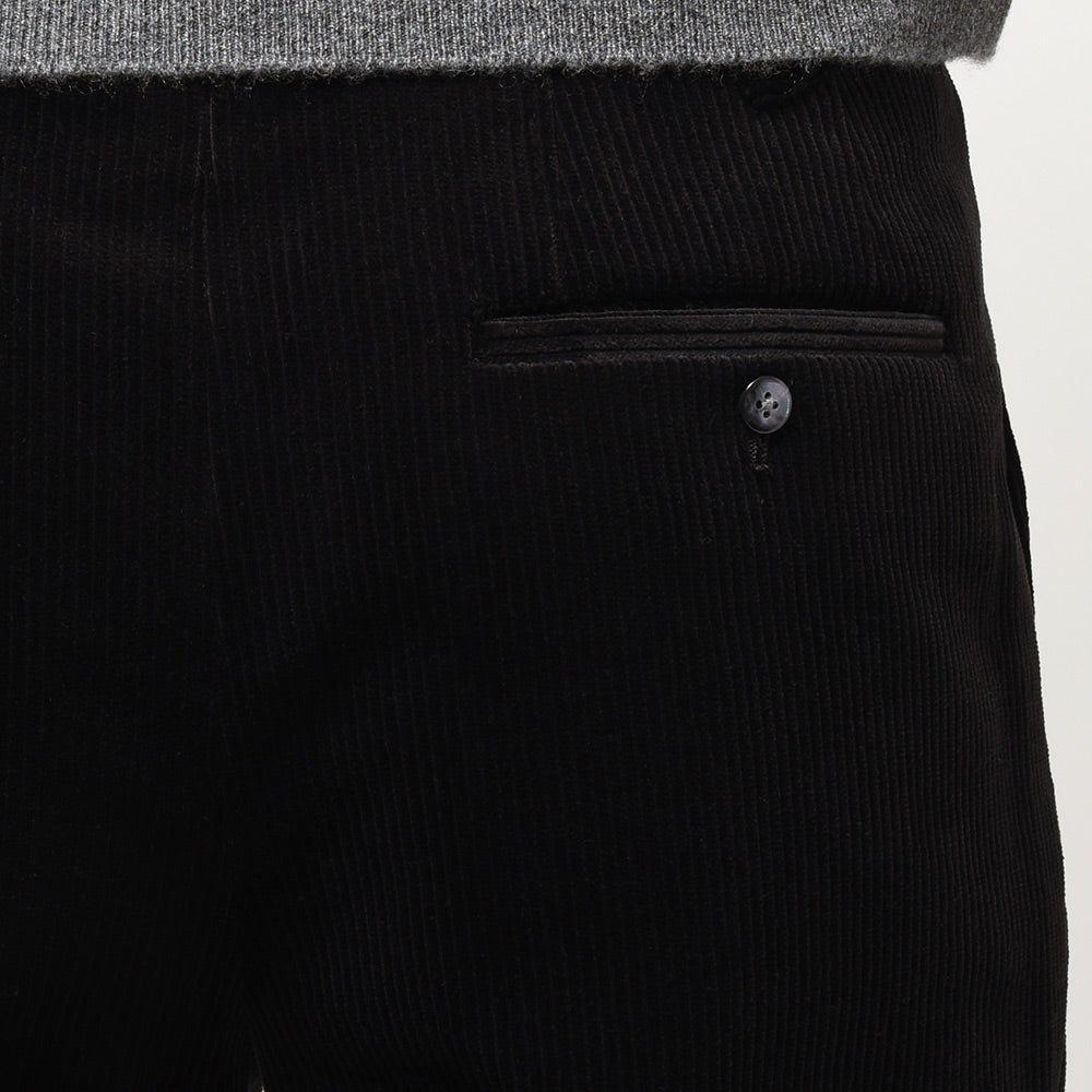 Fumiya Hirano THE TROUSERS フミヤヒラノトラウザーズ Brisbane Moss コットン コーデュロイ サイドアジャスター 2インプリーツ ドレスパンツ REGENT