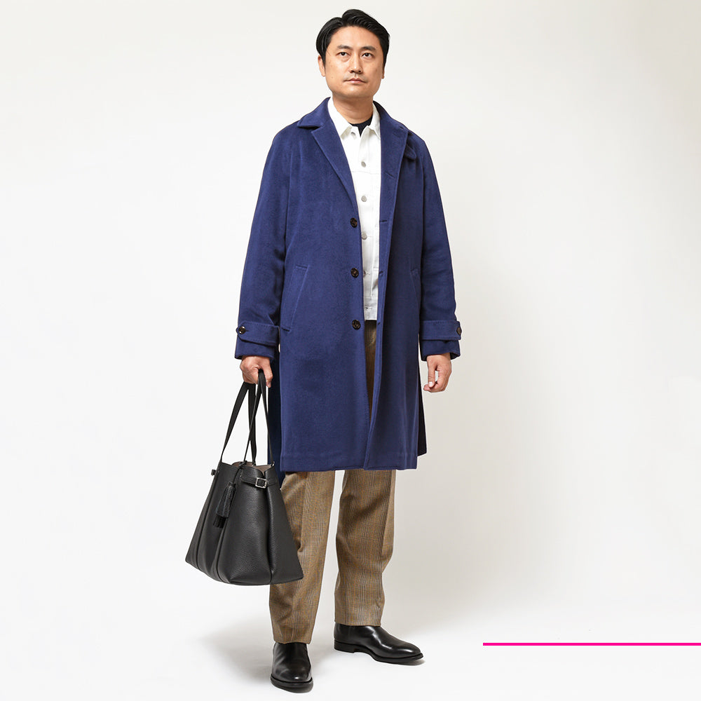 STILE LATINO スティレ ラティーノ BELFAST ウール アンゴラ ビーバー シングルベルテッドコート