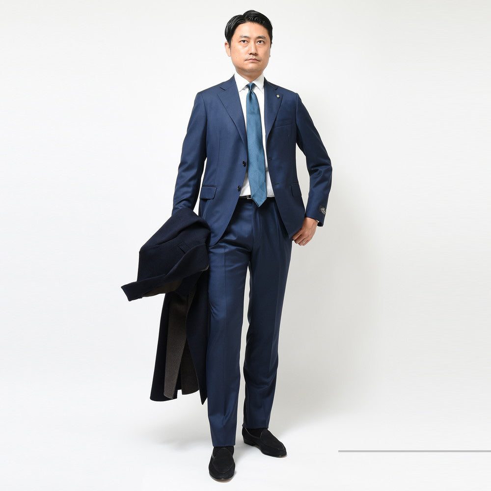 Belvest(ベルベスト) SUPER110'sウールシャークスキン3B1プリーツスーツ A305S-1255