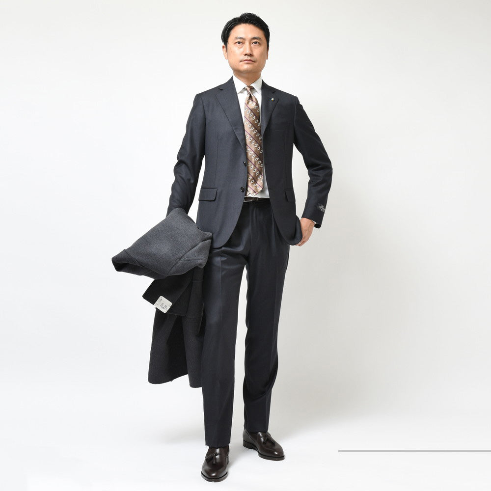Belvest(ベルベスト) SUPER110'sウールシャークスキン3B1プリーツスーツ A305S-1255
