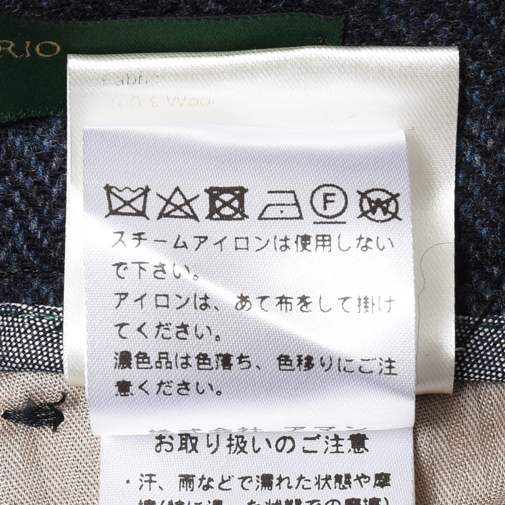 BERWICH(ベルウィッチ) SCOTCHスコッチ ウールライトツィードヘリンボーン2インプリーツクロップドパンツ AM1513