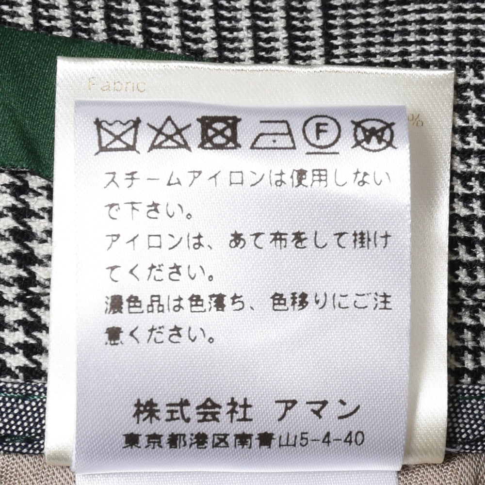 BERWICH(ベルウィッチ) SCOTCHスコッチ ストレッチウールフランネルグレンチェック2インプリーツクロップドパンツ RG1526X