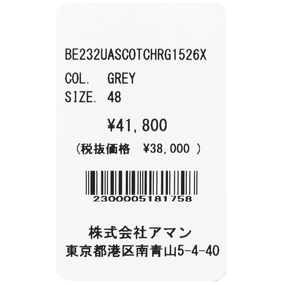 BERWICH(ベルウィッチ) SCOTCHスコッチ ストレッチウールフランネルグレンチェック2インプリーツクロップドパンツ RG1526X
