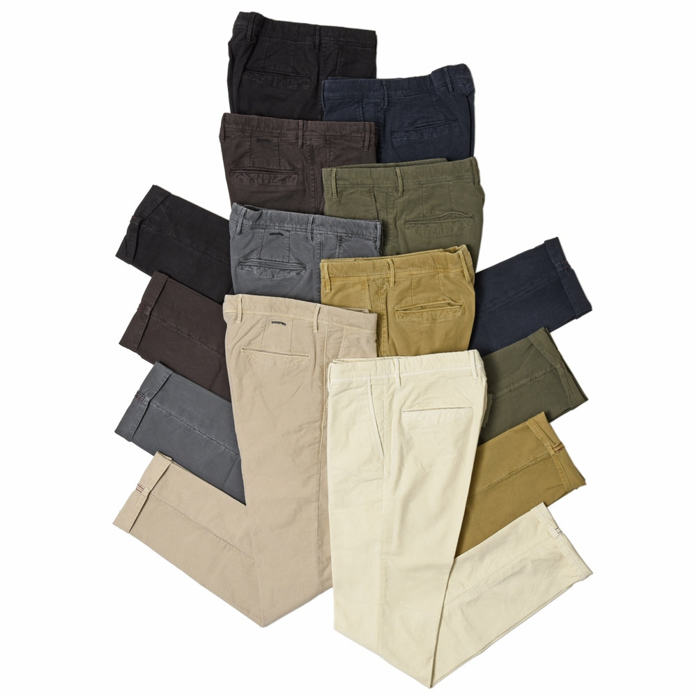 INCOTEX SLACKS(インコテックス スラックス) SLIM FIT ガーメントダイコットンストレッチギャバジンテーパードパンツ 17S100-4611D