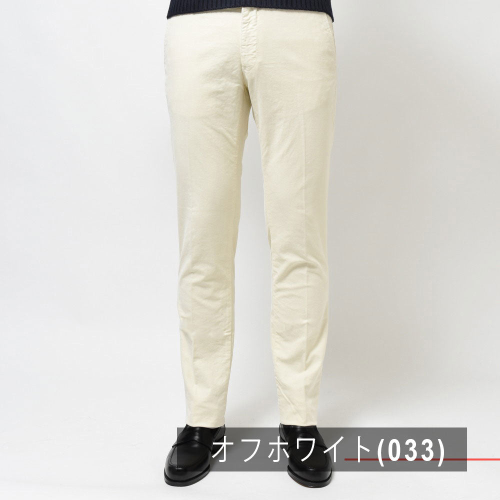 INCOTEX SLACKS(インコテックス スラックス) SLIM FIT ガーメントダイコットンストレッチギャバジンテーパードパンツ 17S100-4611D