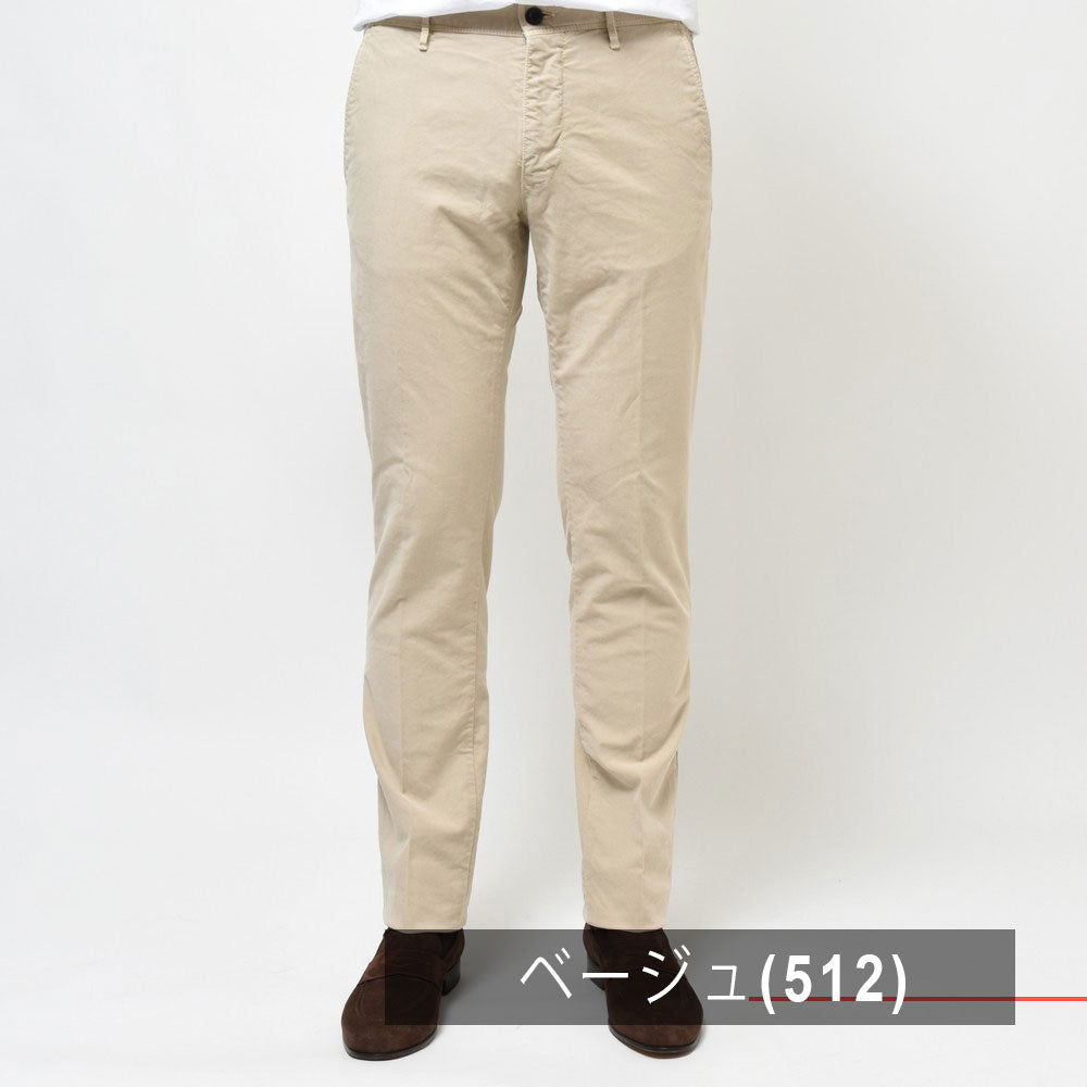 INCOTEX SLACKS(インコテックス スラックス) SLIM FIT ガーメントダイコットンストレッチギャバジンテーパードパンツ 17S100-4611D