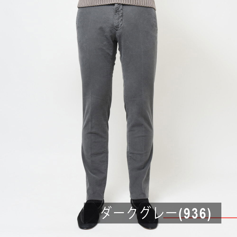 INCOTEX SLACKS(インコテックス スラックス) SLIM FIT ガーメントダイコットンストレッチギャバジンテーパードパンツ 17S100-4611D