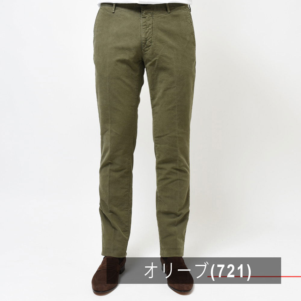 INCOTEX SLACKS(インコテックス スラックス) SLIM FIT ガーメントダイコットンストレッチギャバジンテーパードパンツ 17S100-4611D