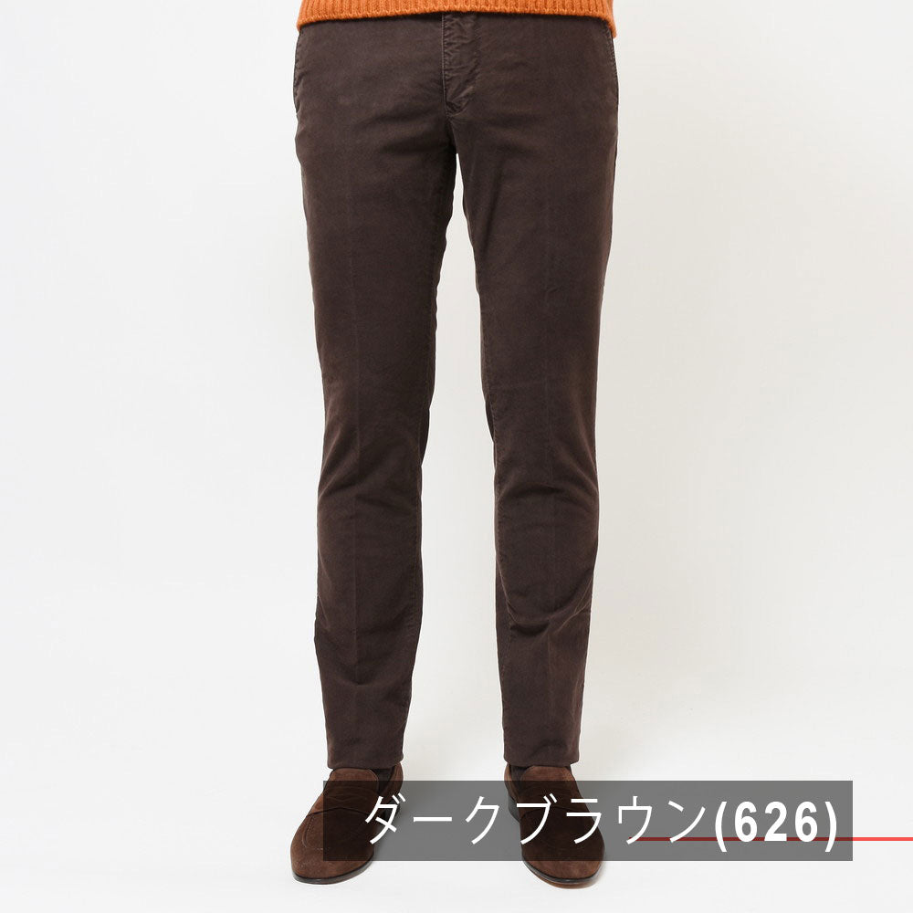 INCOTEX SLACKS(インコテックス スラックス) SLIM FIT ガーメントダイコットンストレッチギャバジンテーパードパンツ 17S100-4611D