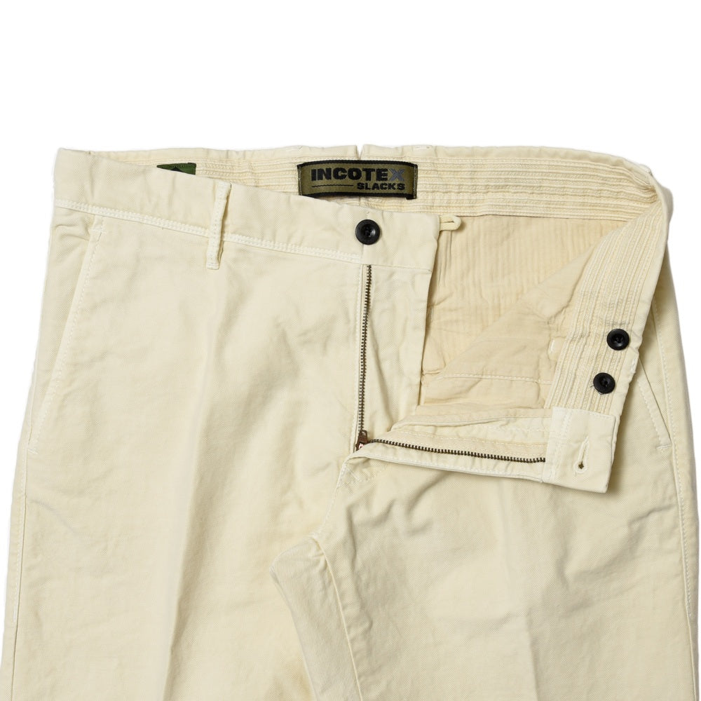 INCOTEX SLACKS(インコテックス スラックス) SLIM FIT ガーメントダイコットンストレッチギャバジンテーパードパンツ 17S100-4611D
