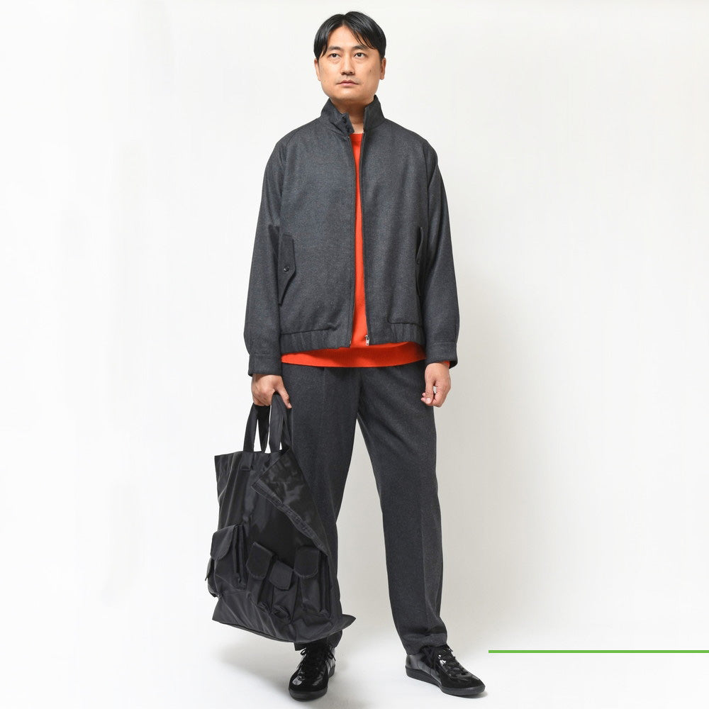 moncao(モンサオ) ウールナイロンフランネルスウィングトップブルゾン M021325