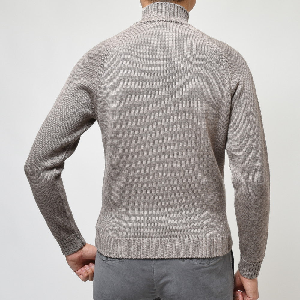 ZANONE(ザノーネ) 5ゲージウールソリッドモックネックニット LUPO RAG/SLIM FIT/812565/ZR229