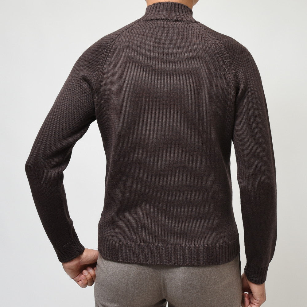 ZANONE(ザノーネ) 5ゲージウールソリッドモックネックニット LUPO RAG/SLIM FIT/812565/ZR229