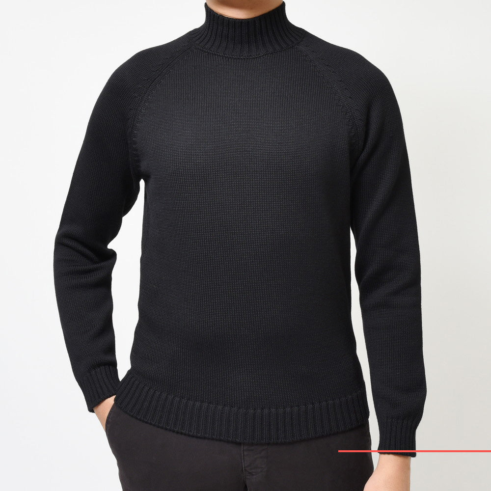 ZANONE(ザノーネ) 5ゲージウールソリッドモックネックニット LUPO RAG/SLIM FIT/812565/ZR229