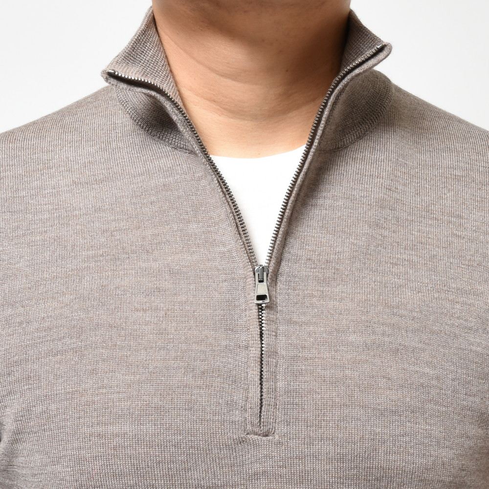 ZANONE(ザノーネ) 12ゲージウールソリッドスタンドカラーハーフジップニット HARF ZIP/SLIM FIT/813049/ZR274