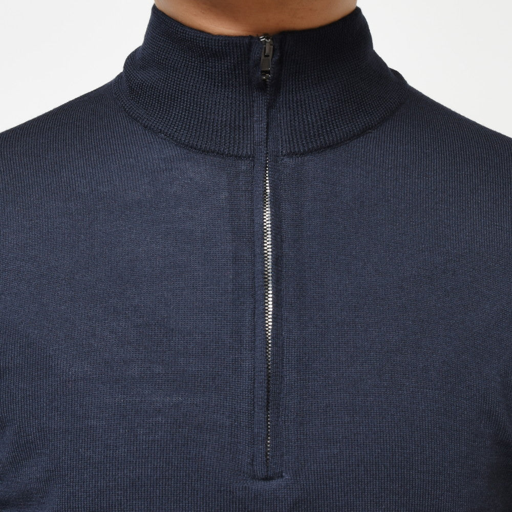 ZANONE(ザノーネ) 12ゲージウールソリッドスタンドカラーハーフジップニット HARF ZIP/SLIM FIT/813049/ZR274
