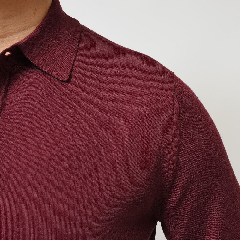 ZANONE(ザノーネ) 18ゲージウールソリッドニットポロ POLO/SLIM FIT/810002/Z0290