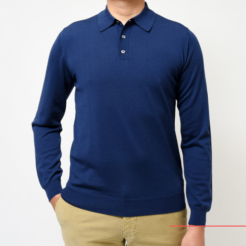 ZANONE(ザノーネ) 18ゲージウールソリッドニットポロ POLO/SLIM FIT/810002/Z0290