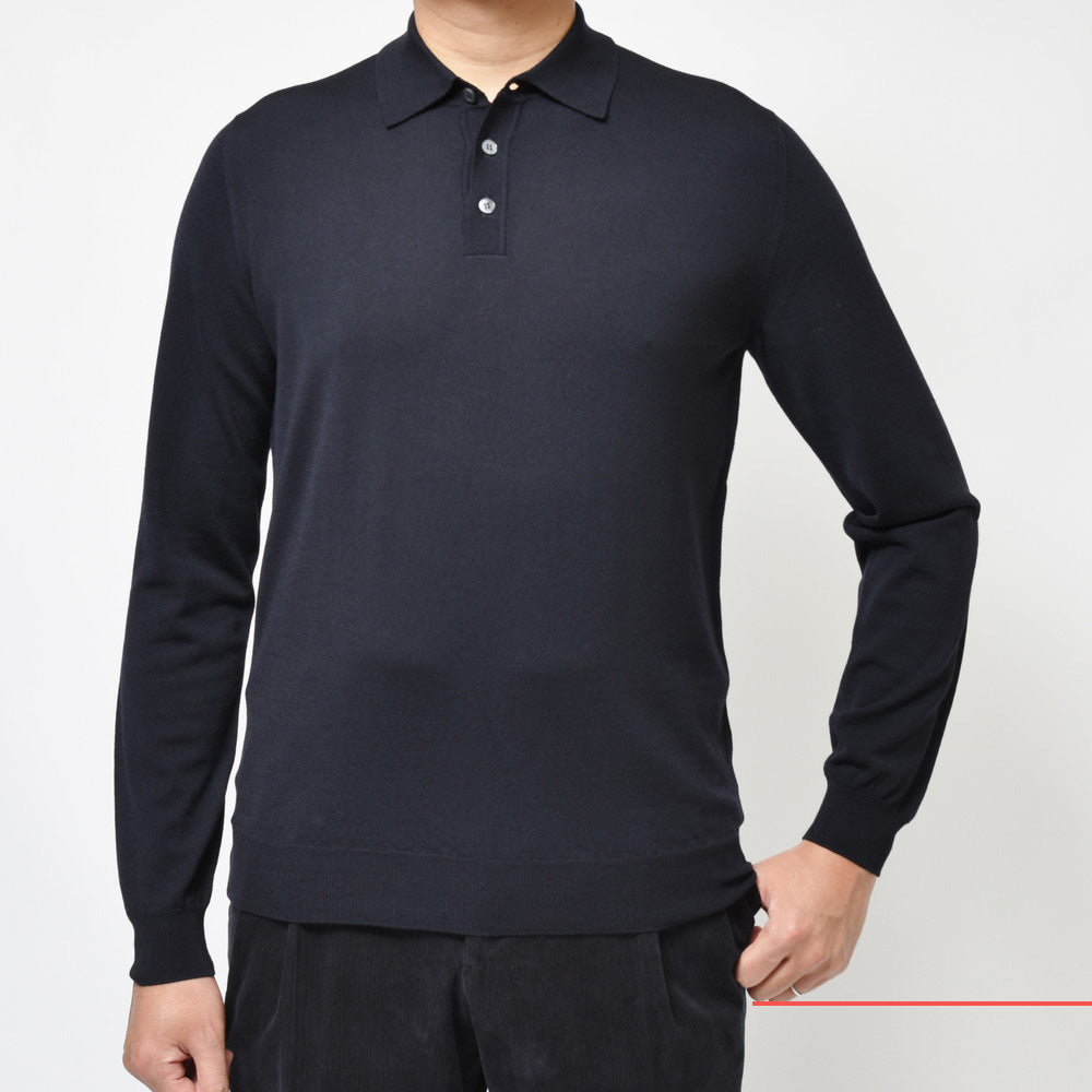 ZANONE(ザノーネ) 18ゲージウールソリッドニットポロ POLO/SLIM FIT/810002/Z0290