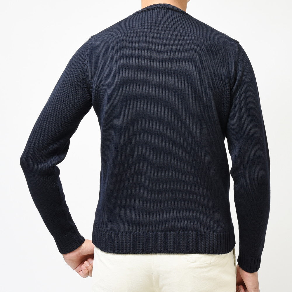ZANONE(ザノーネ) 5ゲージウールソリッドクルーネックニット GIRO/SLIM FIT/812527/ZR229