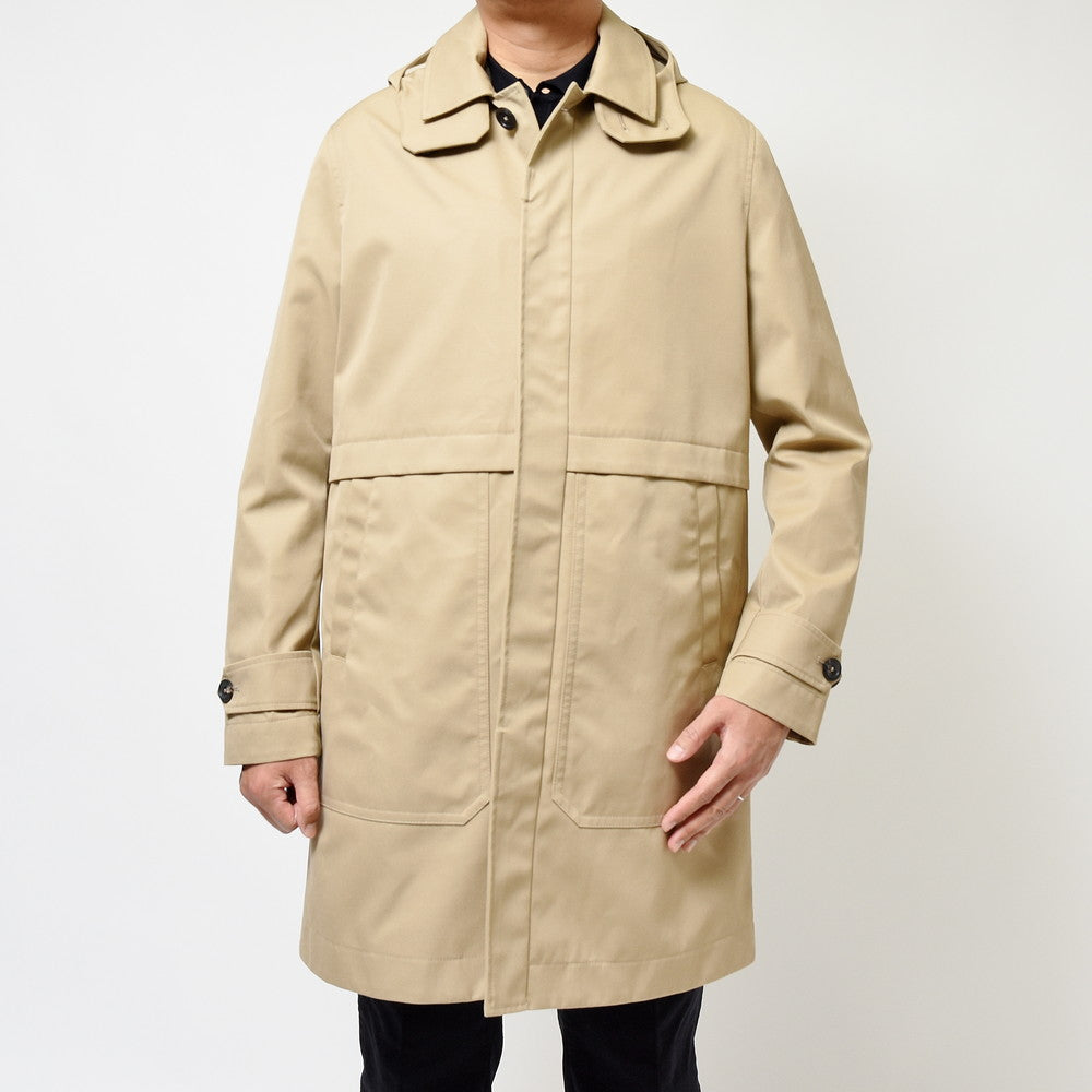 MONTEDORO(モンテドーロ) ウォーターレペレントポリエステルコットンギャバジンフーディーコート 63M018/M4603