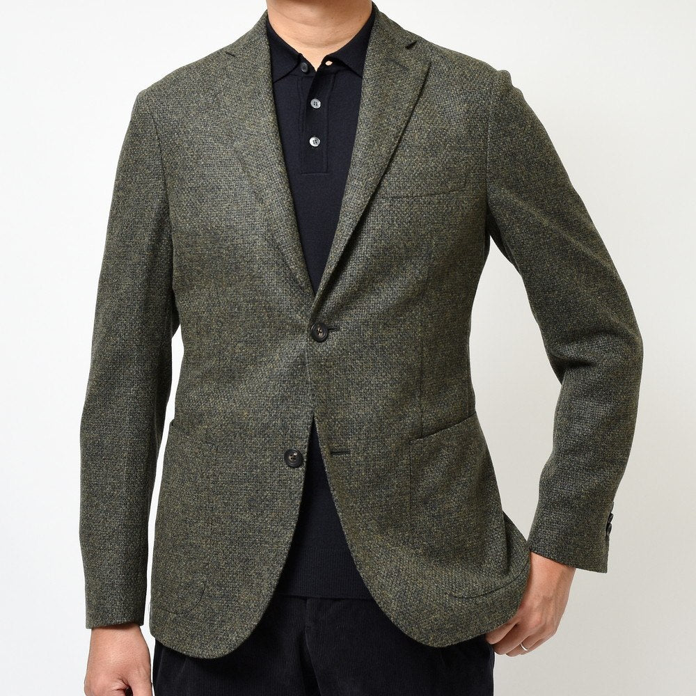 MONTEDORO(モンテドーロ) ウールコットンカシミアメランジホップサック2Bジャケット 632069/M4610