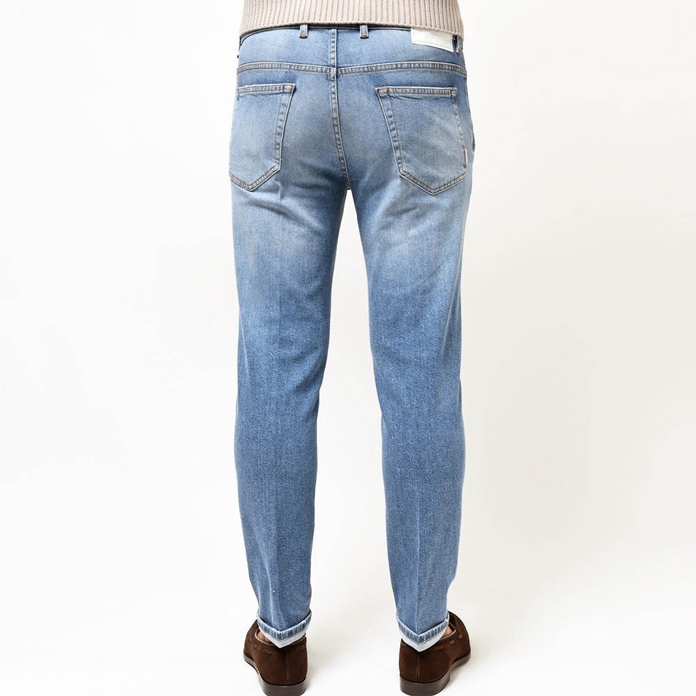 PT TORINO DENIM ピーティートリノデニム コットン ストレッチ ウォッシュド デニムスラックス INDIE/TAPERED FIT