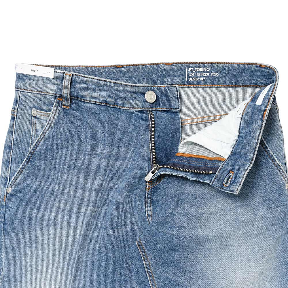 PT TORINO DENIM ピーティートリノデニム コットン ストレッチ ウォッシュド デニムスラックス INDIE/TAPERED FIT