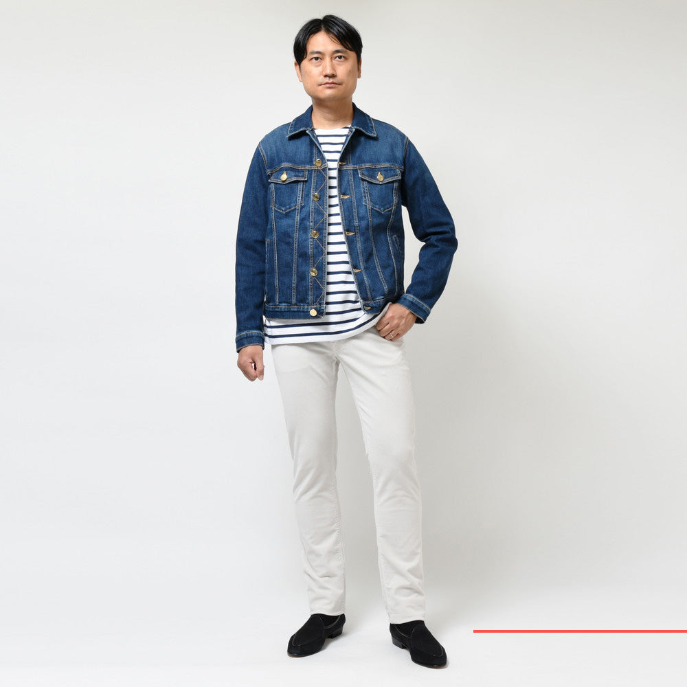 JACOB COHEN(ヤコブコーエン) ヴィンテージウォッシュストレッチデニムジャケット 81701/S3678/548D